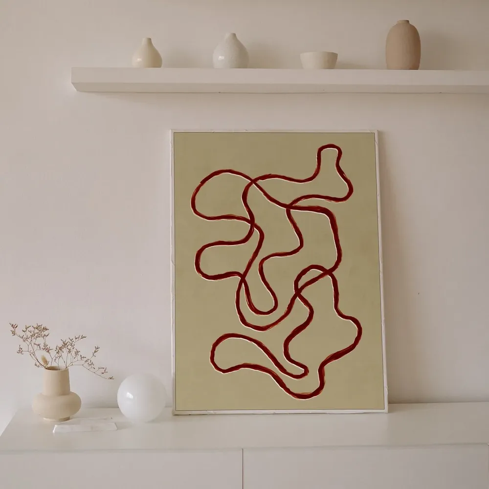 Abstract Lines Scandinavian Living Room Decor Poster - Image 2