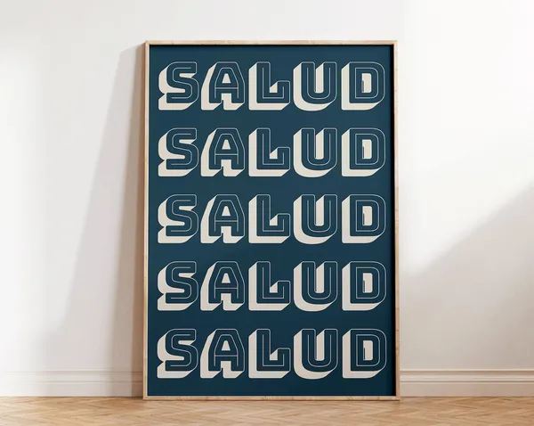 Salud Vintage Mexican Bar Art Print