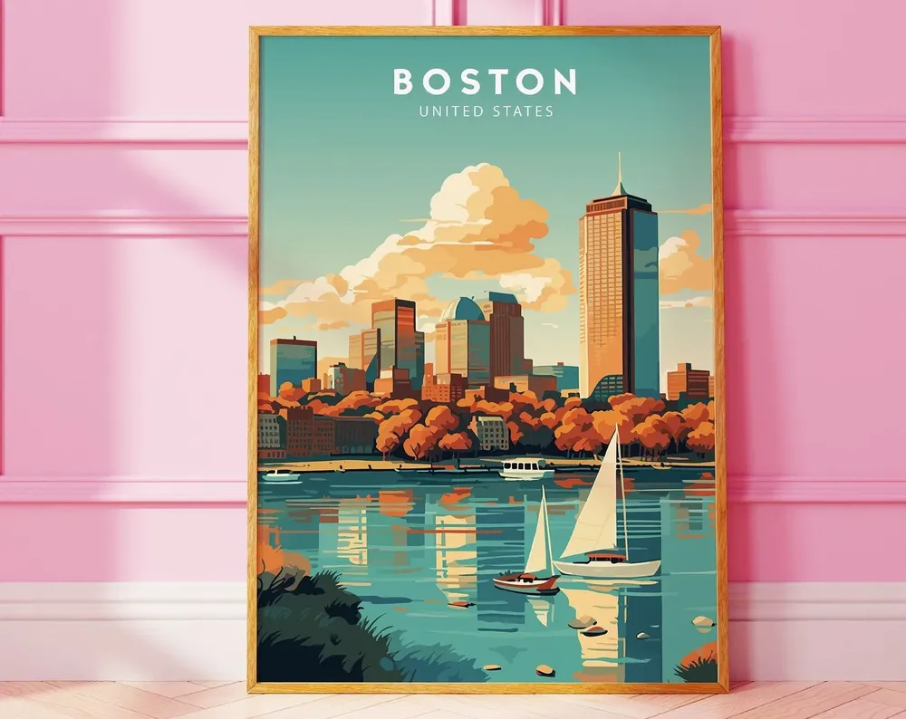 Boston Home Decor Travel Poster