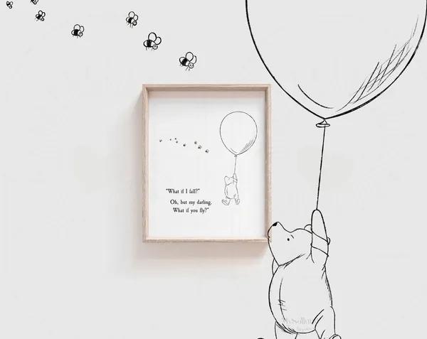 Winnie The Pooh What If I Fall Poster Print