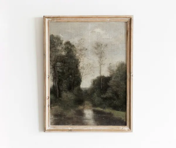 The Marshes Of Cuincy Vintage Landscape Art Print