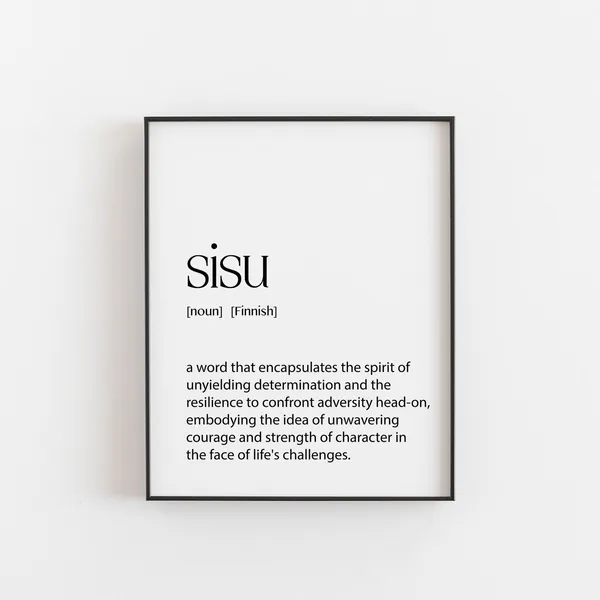 Sisu Finnish Scandinavian Dictionary Art Print