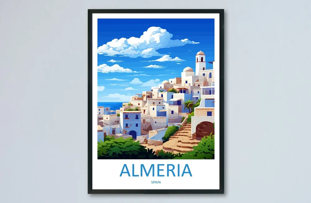 Almeria Travel Poster, Spain Wall Decor