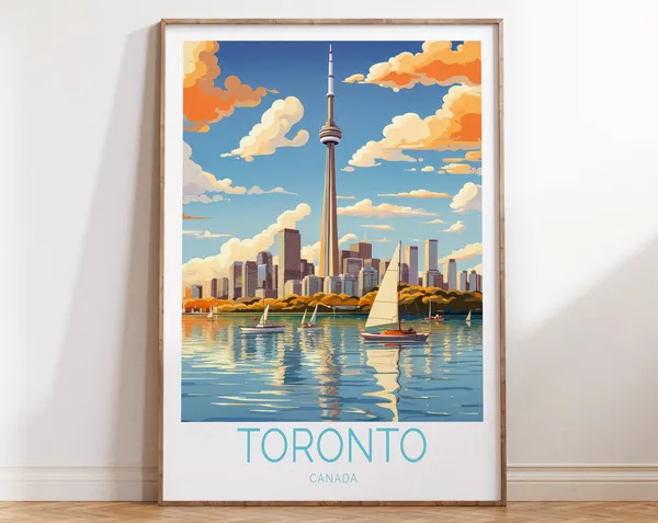 Toronto Travel Poster, Toronto Canada Travel Poster