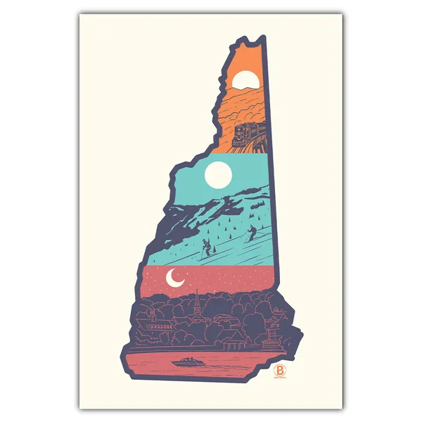 Layers Of New Hampshire Travel Poster