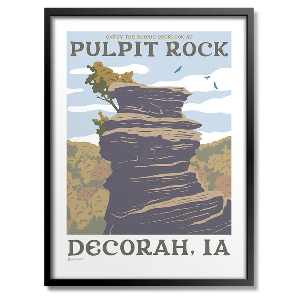 Decorah Pulpit Rock Art Print