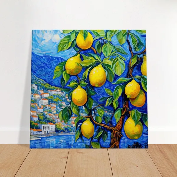 Van Gogh Inspired Amalfi Lemons Italy Coast Travel Print