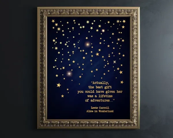 Alice In Wonderland Quotes, Gold Foil Art Print