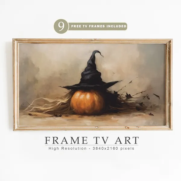Halloween Pumpkin Art, Dark Academia Autumn Decor