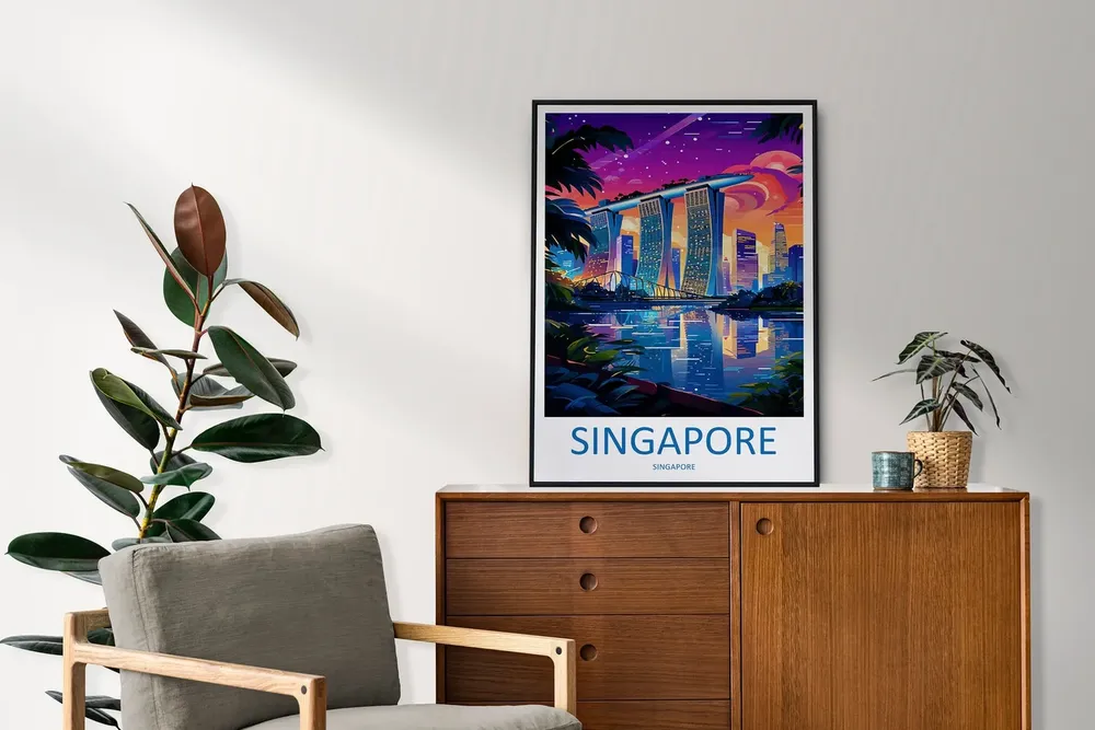 Marina Bay Sands Travel Print Wall Art - Image 3