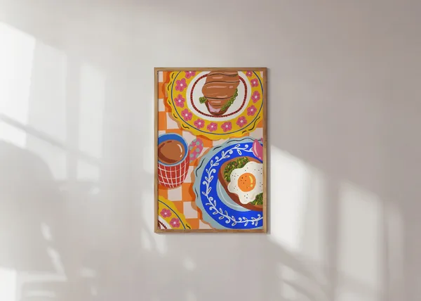 Colorful Food Still Life Kitchen Wall Decor