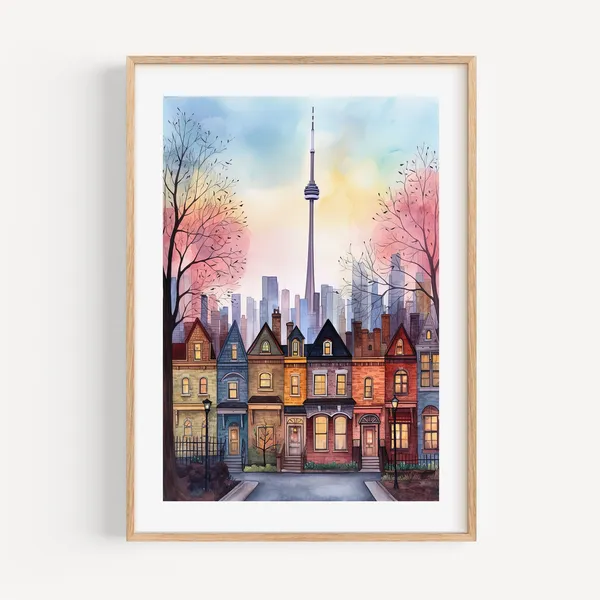 Toronto Travel Poster, CN Tower Art Print