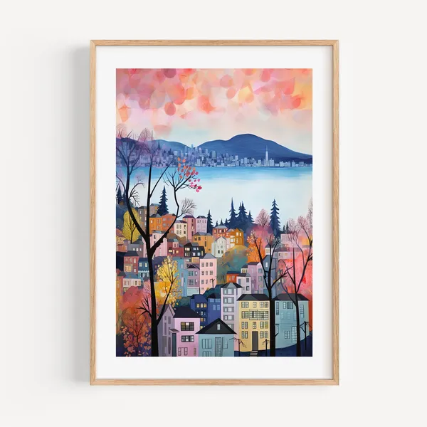 Vancouver Travel Poster, British Columbia Art Print
