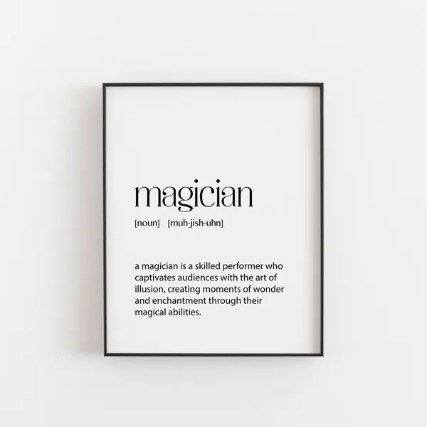 Magician Gift Print, Birthday Christmas Wall Art