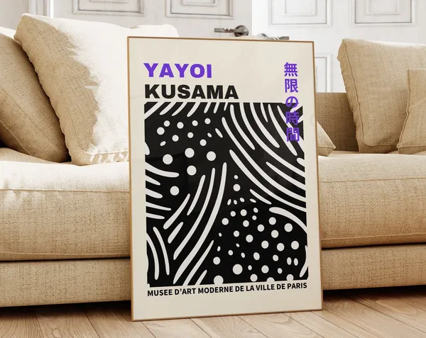 Yayoi Kusama Inspired Japanese Home Wall Art Poster