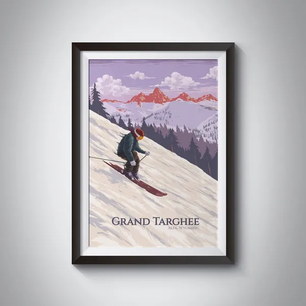 Grand Targhee Ski Resort Travel Poster, Wyoming