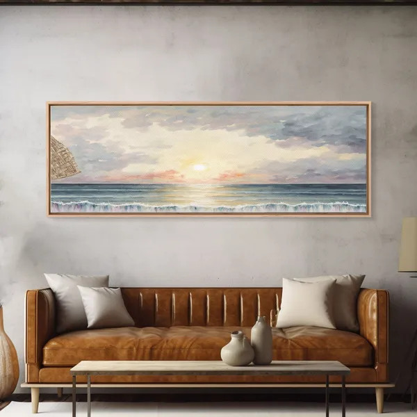 Whimsical Beach Watercolor Art Print, Lakehouse