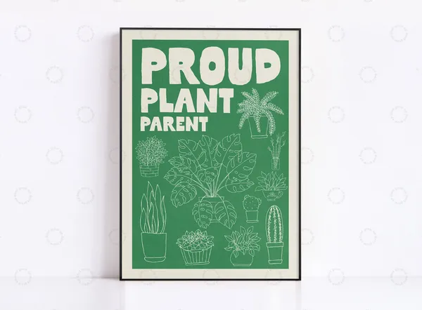 Plant Print Botanical Poster, Modern Kitchen Art Print