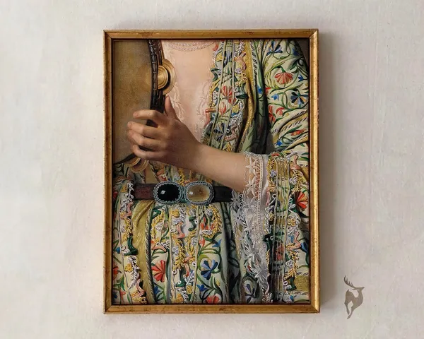 Baroque Woman Portrait, Maximalist Eclectic Art Print