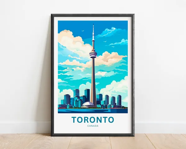 Toronto Travel Print, Canada Wall Art Poster