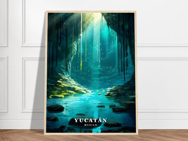 Cenotes Of Yucatan Travel Poster, Mexico Collection