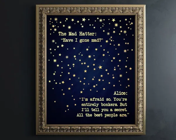 Alice In Wonderland Quote Art Print for Writers