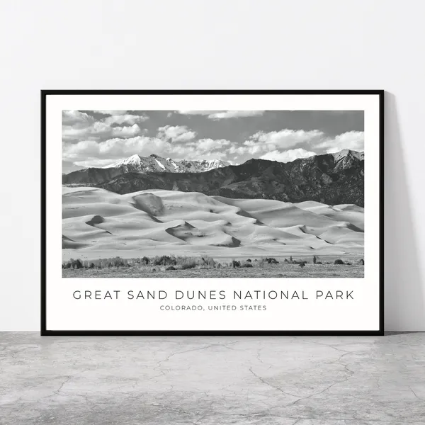 Great Sand Dunes National Park Travel Poster, Colorado