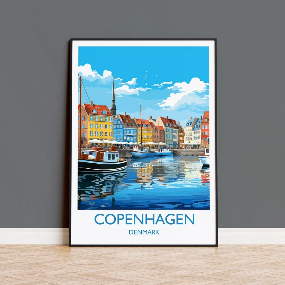 Copenhagen Gift Travel Print Poster