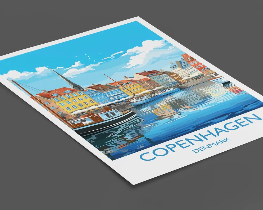 Copenhagen Gift Travel Print Poster - Image 2