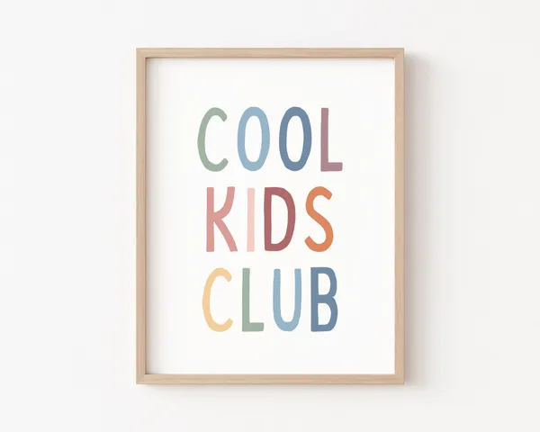 Cool Kids Club Boho Kids Room Art Print
