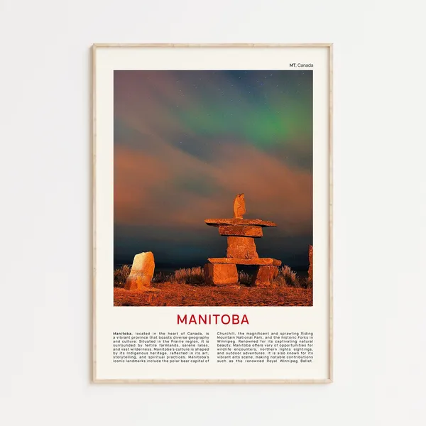 Manitoba Travel Poster, Canada Wall Decor