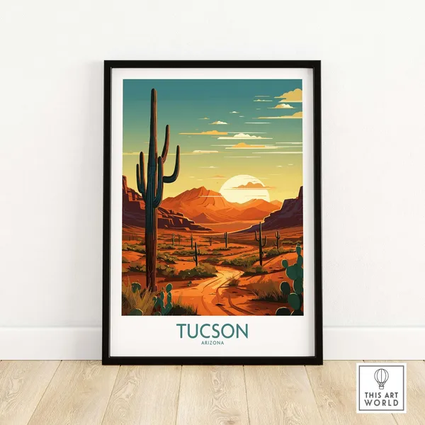 Tucson Travel Poster, Home Decor Wall Art Print
