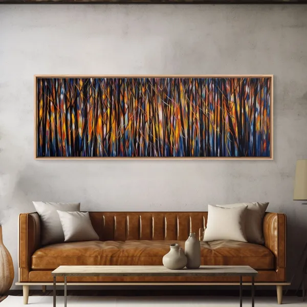 Abstract Forest Colorful Art Print, Tree Wall Decor