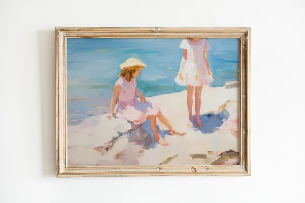 Blush Pink Coastal Print, Guest Room Decor