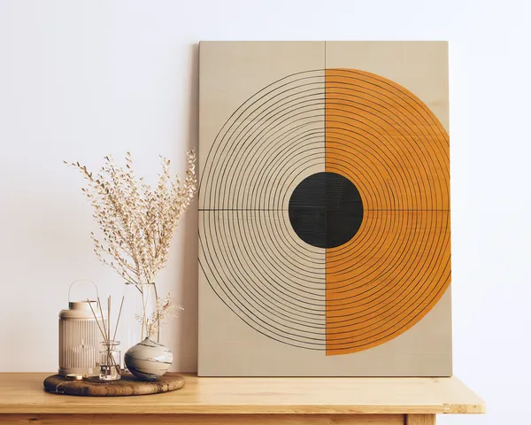 Mid Century Modern Vinyl Record Inspired Art Print