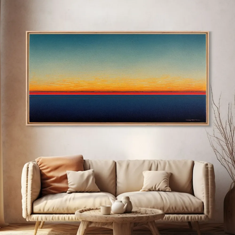 Art Deco Watercolor Sunset Art Print - Image 4