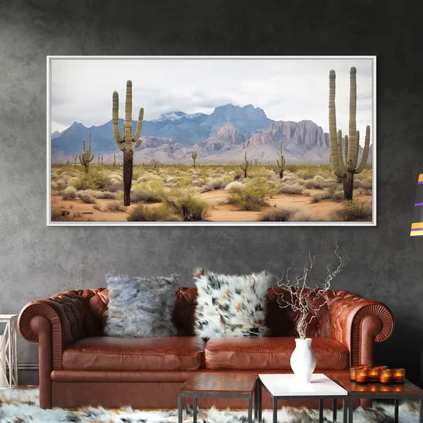 Desert Cactus Wall Art Print, Southwestern Decor