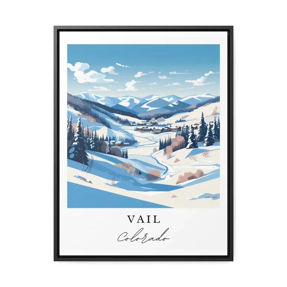 Vail Co Wall Art Colorado Travel Poster - Image 2