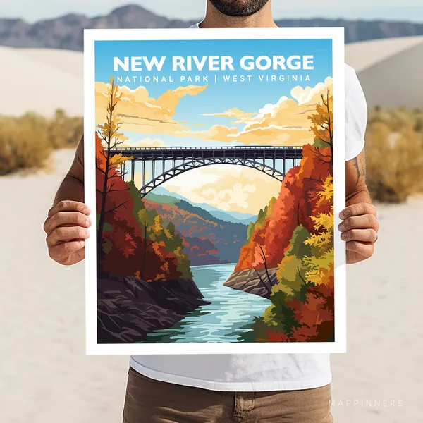 New River Gorge National Park Travel Poster