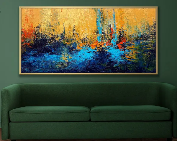 Colorful Abstract Art Print for Kids Room Decor