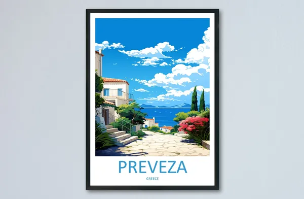 Preveza Travel Poster, Place for Home Decor
