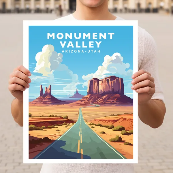 Monument Valley Arizona Utah Travel Poster