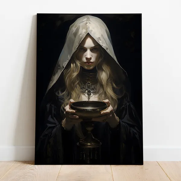 Spooky Witch Vintage Halloween Art Print