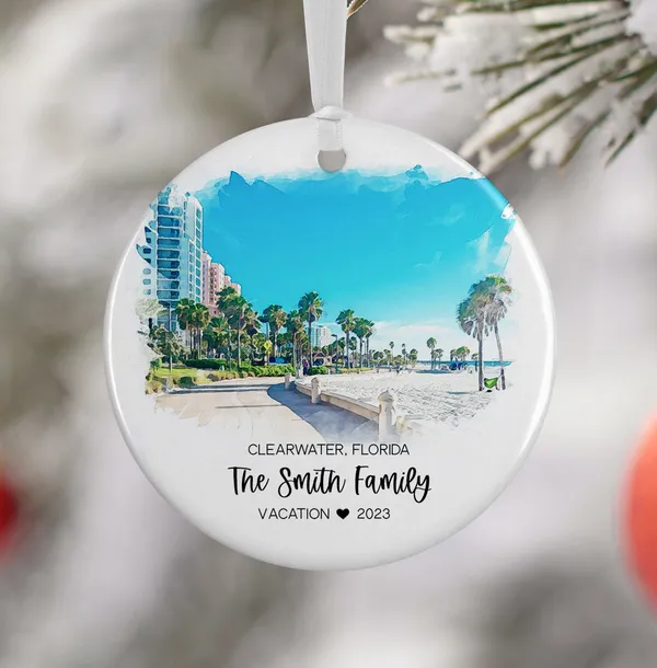 Clearwater Florida Personalized Beach Vacation Art Print