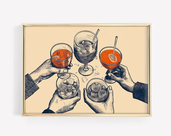 Cheers Vintage Bar Decor Art Print