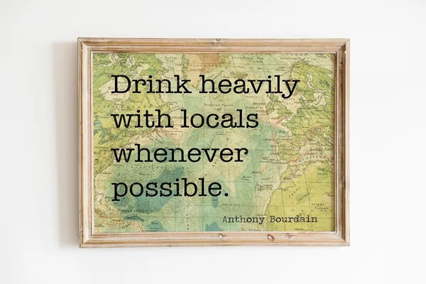 Anthony Bourdain Drink Heavily With Locals Art Print