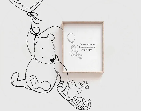 Winnie the Pooh Quote Art Print, Nursery Decor