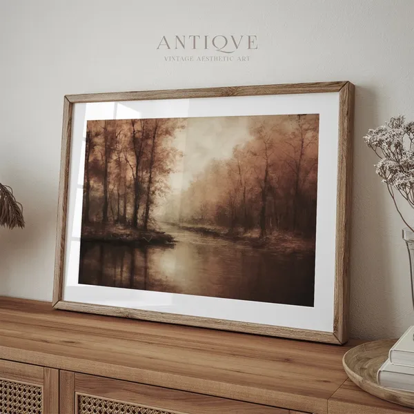Fall Landscape - Rustic Autumn Art