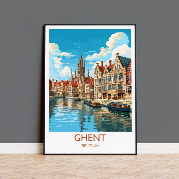 Ghent Belgium Travel Gift Art Print