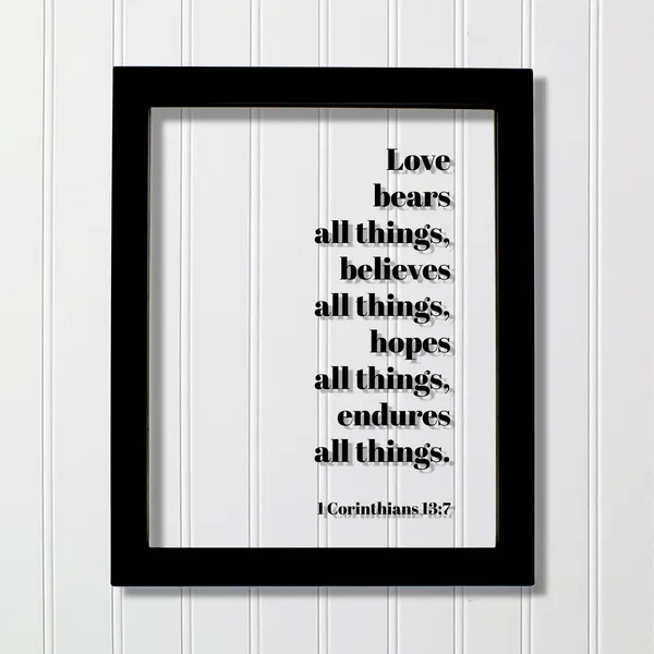 1 Corinthians 13:7 Christian Scripture Art Print